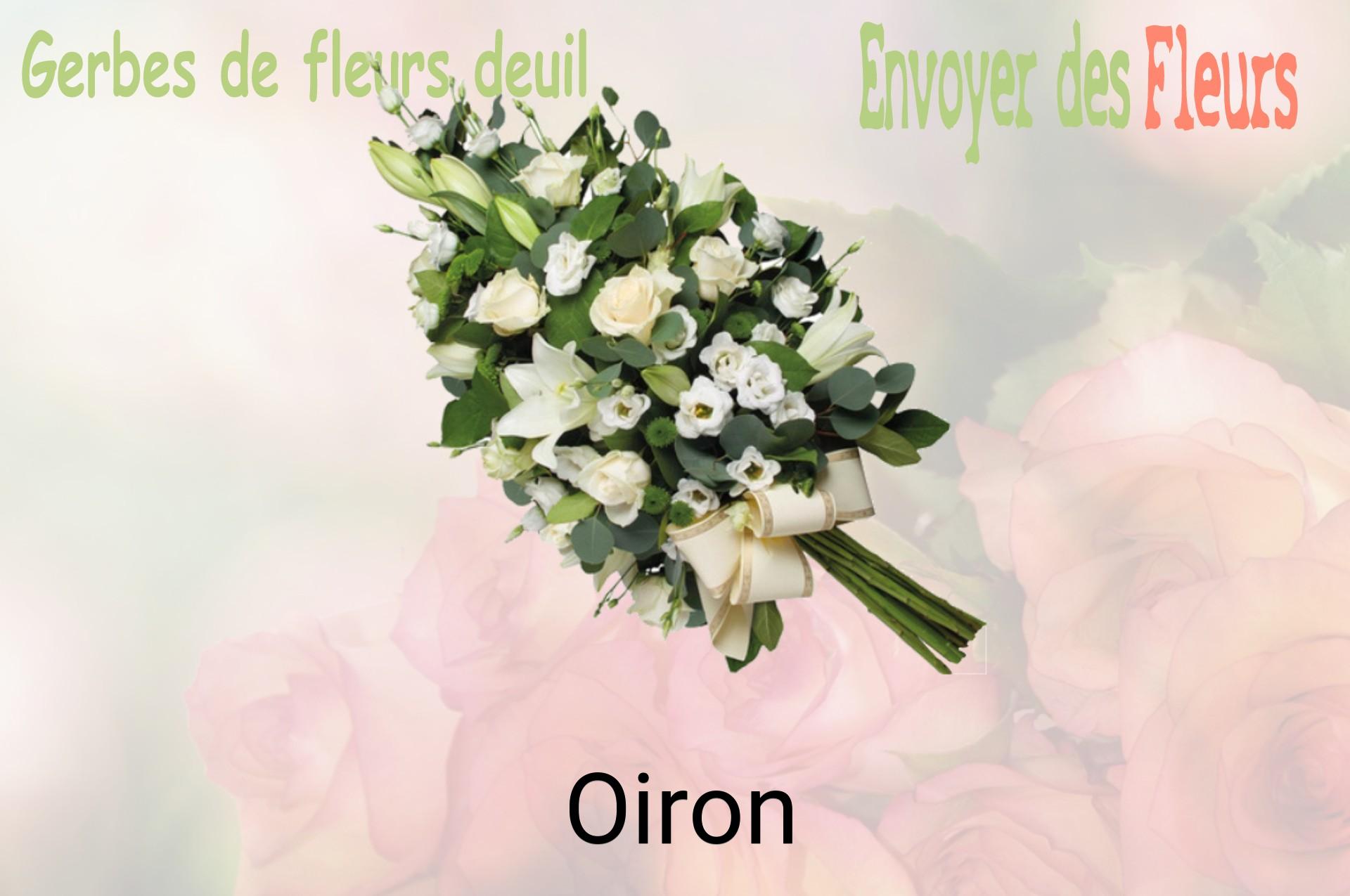 Gerbe de fleurs de deuil livrée à Oiron